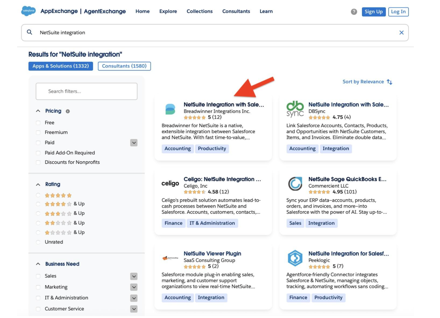 Salesforce NetSuite Integration on AppExchange
